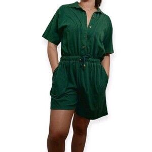 Victoria Sport Women's Size Medium Romper Forest Green Vintage Victoria's Secret